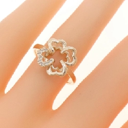 Nhẫn kim cương K10YG hình cỏ ba lá 0.04CT - Hàng hiệu chính hãng 854698