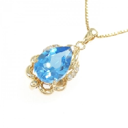 K18YG Blue Topaz Necklace - Hàng hiệu Authentic 860350