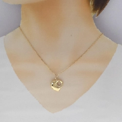 K18YG Dây chuyền hình trái tim - Hàng hiệu Authentic 858184