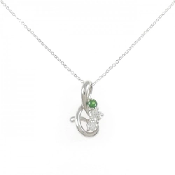 Dây chuyền garnet xanh PT900/PT950 - Hàng hiệu Authentic