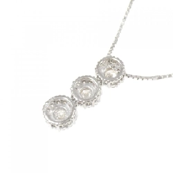 K18WG Dây chuyền kim cương ba viên 1.00CT - Hàng hiệu Authentic 860941