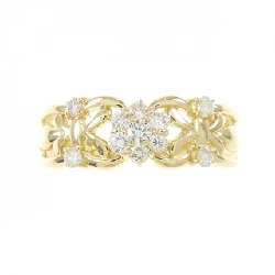 Nhẫn kim cương hoa K18YG 0.23CT 671245