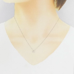 K18WG Hoa Đá Kim Cương Dây Chuyền 0.10CT - Hàng hiệu Chính hãng 861664