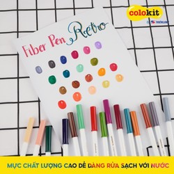 Bút lông màu Fiber Pen 20 màu Retro Thiên Long Colokit rửa được SWM-C009 178099