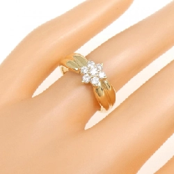 Nhẫn kim cương hoa 18KYG - Hàng hiệu Authentic 850858