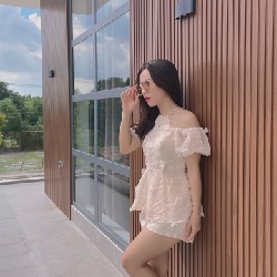 Set áo + quần short ngắn bánh bèo hàng new 8601