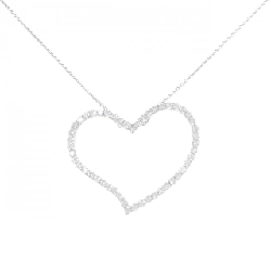 K18WG Dây chuyền kim cương hình trái tim 1.00CT - Hàng hiệu Chính hãng