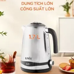 🌟 Ấm siêu tốc UNIE UEK1761S – Chất liệu inox 304 bền bỉ, nấu nước chuẩn ngon, sạch sẽ! 716126