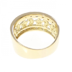 Nhẫn kim cương hình mặt trăng và ngôi sao 750YG - Hàng hiệu Authentic 853313