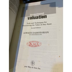 INVESTMENT VALUATION: TOOLS AND TECHNIQUES FOR DETERMINING THE VALUE OF ANY ASSET