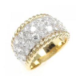 Nhẫn kim cương Pavé K18YG/PT900 2.37CT