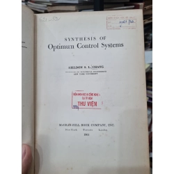 Synthesis of Optimum Control Systems - Sheldon S. L. Chang (McGraw-Hill Series in Control Systems Engineering) 448796