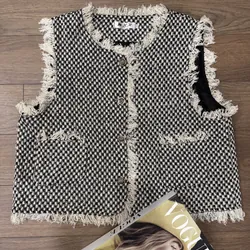 Áo Gile vải dạ tweed mặc lên siêu sang 726741