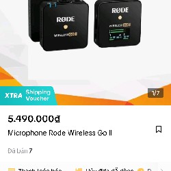 Mic thu âm không dây rode wireless go 2 hàng 9 hãng tình trạng còn như mới 99% 26371