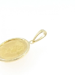 K18YG(枠) Mặt dây chuyền đồng tiền - Hàng hiệu Authentic 870839