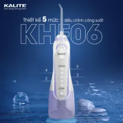 Máy tăm nước KALITE KHF06 làm sạch răng miệng 6 đầu đi kèm 788880