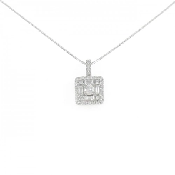 K18WG Dây chuyền kim cương 0.35CT - Hàng hiệu Chính hãng