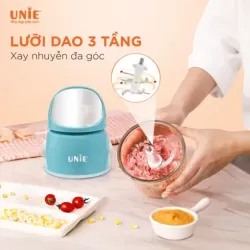 Máy xay mini UNIE UMB02 200W, cối thủy tinh kháng khuẩn + lưỡi dao inox 3 tầng 578118