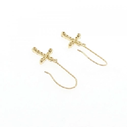 K18YG Bông tai kim cương chéo 0.40CT - Hàng hiệu Chính hãng 862957