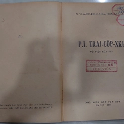 P.I. TRAI-CÔP-XKI.
Tác giả: N.Vla-Đư-Kin-Na Ba-Trin-Xkai-A.
Người Dịch: Vũ Việt Nga
 273836