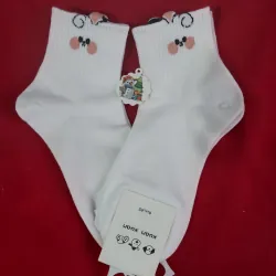 Combo 3 đôi vớ trắng cổ cao, họa tiết dễ thương  1001134