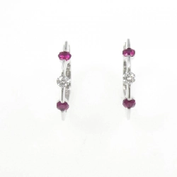 K18WG Bông tai Ruby 0.468CT - Hàng hiệu Chính hãng 866076