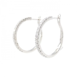 Bông tai kim cương 750WG 0.68CT - Hàng hiệu Chính hãng