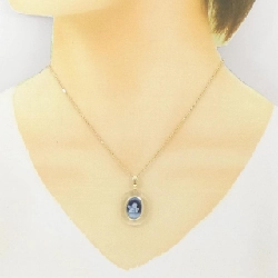 K14YG/K18YG Thiên Thần Mặt Đá Ngọc Bích Dây Chuyền - Hàng hiệu Chính Hãng 859536