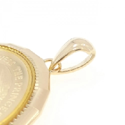 K18YG(枠) Đồng xu Mặt dây chuyền - Hàng hiệu Chính hãng 870674