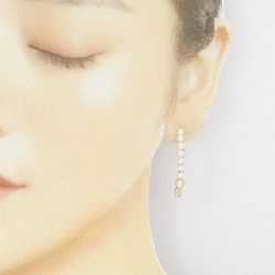 K18YG Bông tai ngọc trai Akoya một bên - Hàng hiệu Authentic 868924