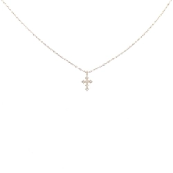 K10PG Vòng cổ kim cương chéo - Hàng hiệu Authentic