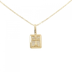 K18YG Dây chuyền kim cương chéo 0.33CT - Hàng hiệu Chính hãng