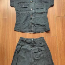 Set váy áo jeans mới cứng size S M