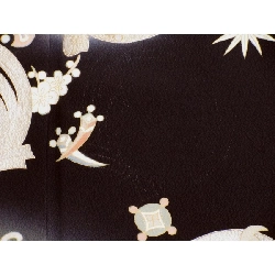 Đầm đen truyền thống với họa tiết vàng - Hàng hiệu Authentic 883196