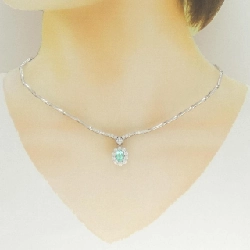 K18WG Paraiba Tourmaline Necklace 0.83CT - Hàng hiệu Authentic 855954