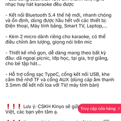 (KINYO-K88) Bộ Loa Bluetooth + Mic Không Dây Mini Hát Karaoke Tại Nhà K88 318843