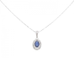 K18WG Sapphire Necklace 0.45CT - Hàng hiệu Authentic