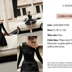 Váy đen trễ vai Laviem design size M mới mua và mặc thử like new 95%  748627