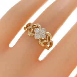 Nhẫn kim cương hoa K18YG 0.50CT 666718