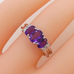 Nhẫn Amethyst K14WG 670408