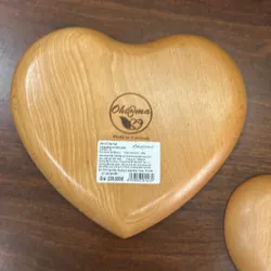 Decor dĩa gỗ hình trái tim (tặng thêm quà thông như hình)  680006