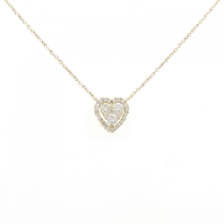 K18YG Dây chuyền kim cương hình trái tim 0.40CT - Hàng hiệu Chính hãng