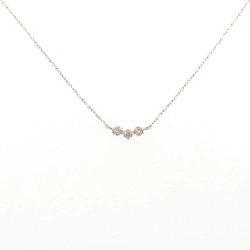 K18PG Dây chuyền kim cương ba viên - Hàng hiệu Chính hãng