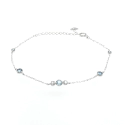 K10WG Blue Topaz Bracelet - Hàng hiệu Authentic 872703