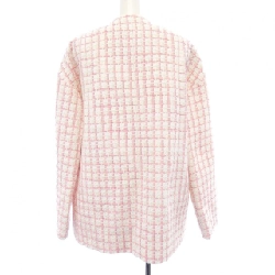 【Mã giảm giá】Áo khoác không cổ CHANEL 644054