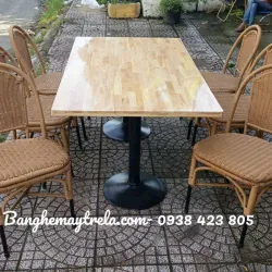 Ghế mây đan nhựa chân sắt 592032