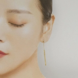 Bông tai K18YG Ginza Tanaka - Hàng hiệu Chính hãng 843598