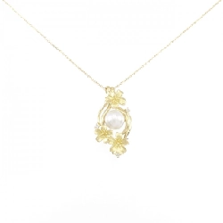 K18YG Hoa Akoya Pearl Necklace 6.4mm - Hàng hiệu Chính hãng