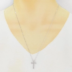 K18WG Dây chuyền kim cương hình chữ thập 0.26CT - Hàng hiệu Chính hãng 851122