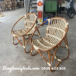 Ghế sò mây tự nhiên chân quỳ 526214